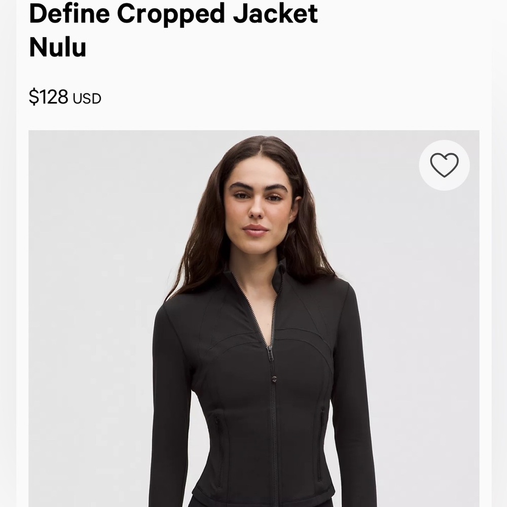 Black Define Cropped Jacket Nulu in size 4
